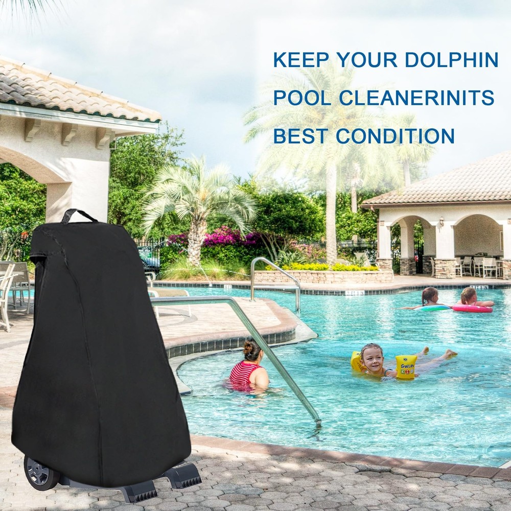 Robotic Pool Caddy Cover Cleaner Compatible for Universal Black