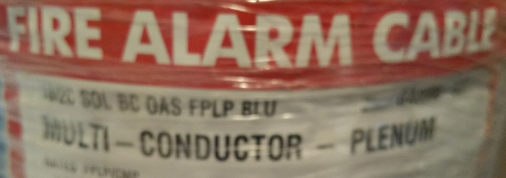 Southwire/Tappan G40006 18/2C Solid Shield Plenum Fire Alarm Cable Blue /100ft