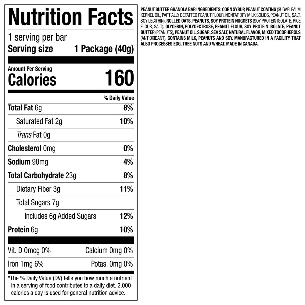 Nutrisystem Peanut Butter Oat Breakfast Bars 15 Count