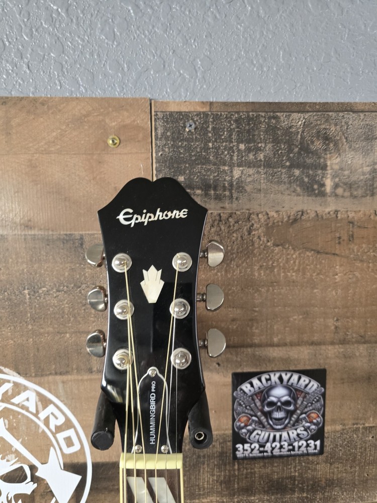 EPIPHONE Hummingbird PRO/FC Strings Sunburst with Case.