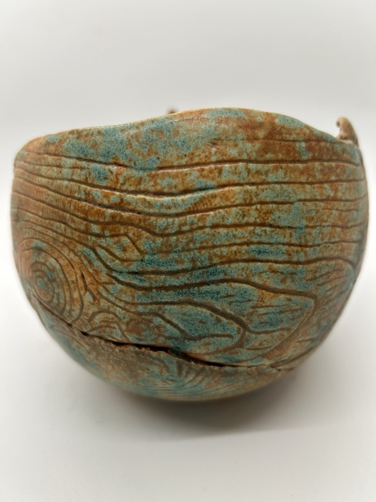 Unique Abstract Art Studio Pottery Textured Stoneware Planter