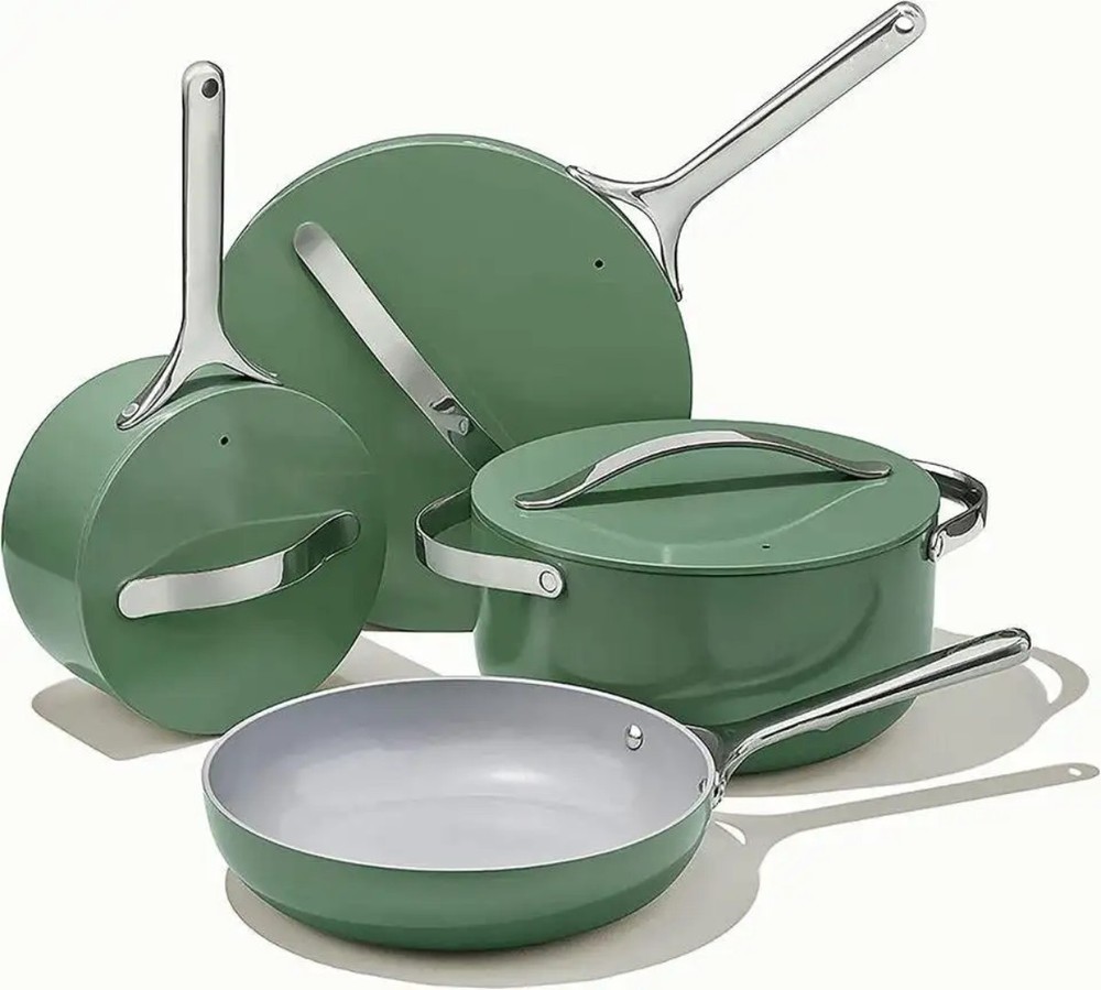 Ceramic Nonstick Cookware Set - 12 Piece New With Rack (Unbranded)