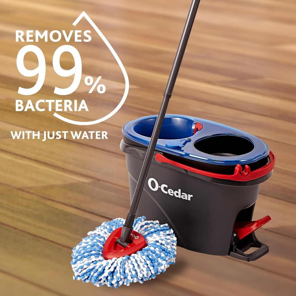 Spin Mop Bucket System Water Powered Cleaning Mop Set