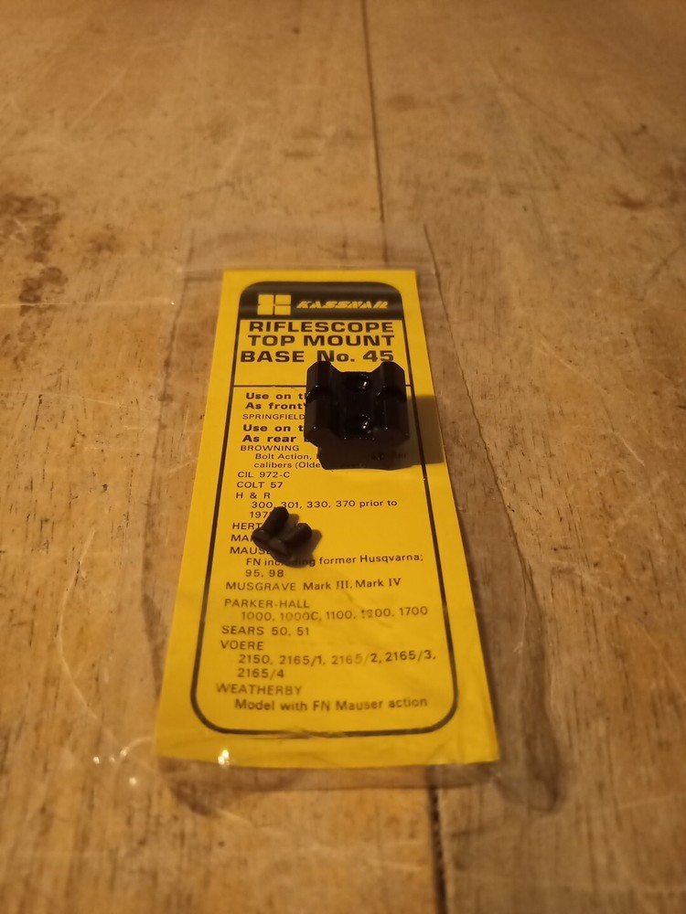 (2) Kassnar #45 Rifle Top Mount Bases (See Description)
