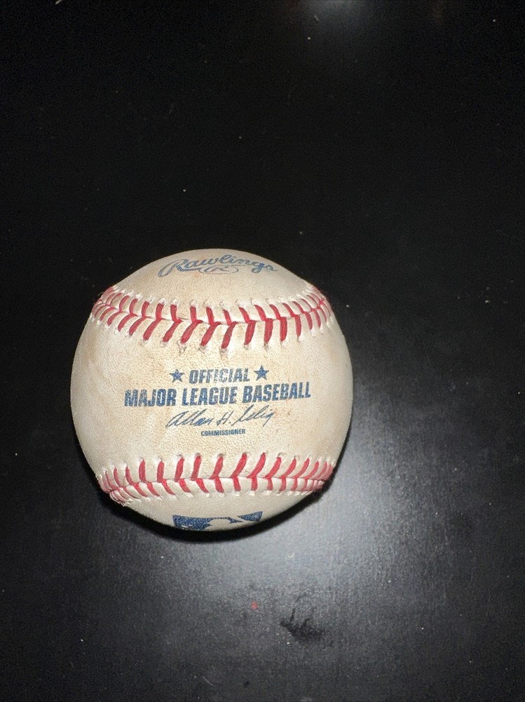 Wily Peralta Single Autographed BaseBall On Game Used Ball