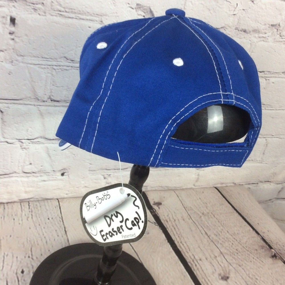 Billy Bob Blue Billboard Hat Dry Eraser Adjustable Baseball Cap Post a Message