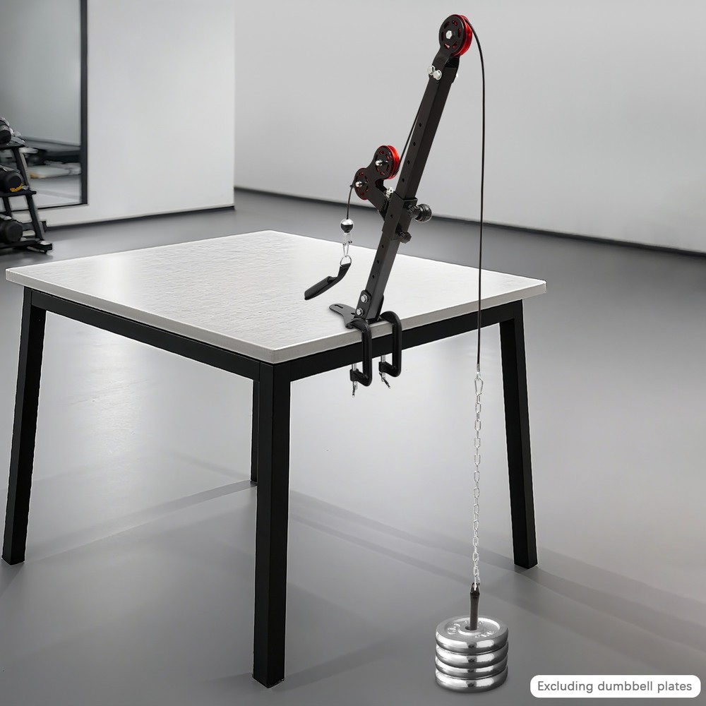 Arm Wrestling Training Table Pulley System Adjustable Gym Cable Forearm Exercise