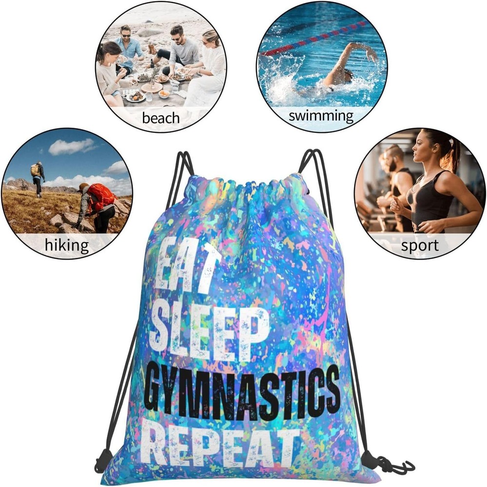 Eat Sleep Gymnastics Repeat Drawstring One Size,