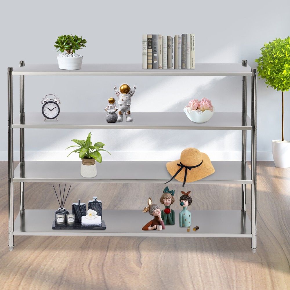 Stainless Steel Shelving, 4 Tier Adjustable Shelf Storage,Storage Assistant new