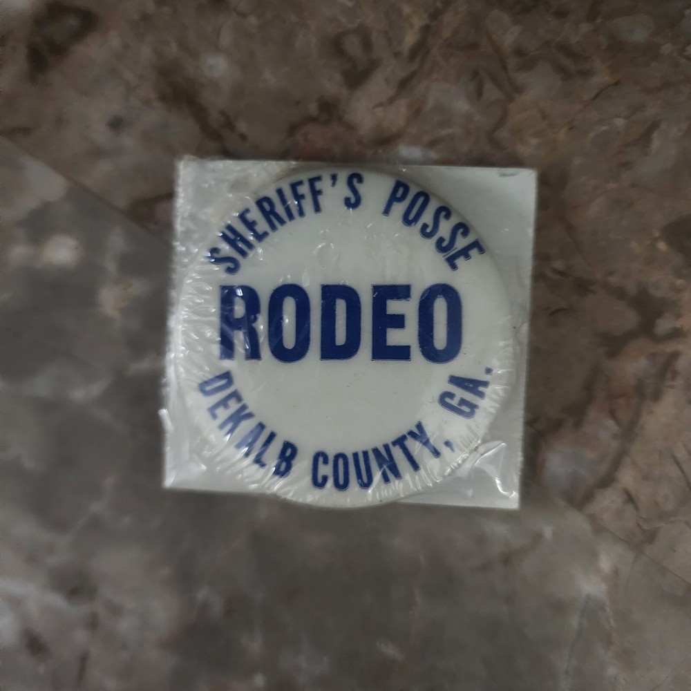 Sheriff's Posse Rodeo Dekalb County, GA Button Pin 2" Dia