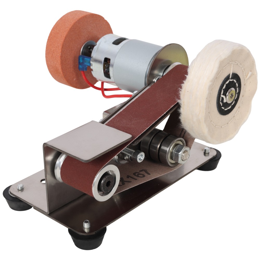 Adjustable 7-Speed Mini Belt Sander for Knife Making & Sharpening Kit