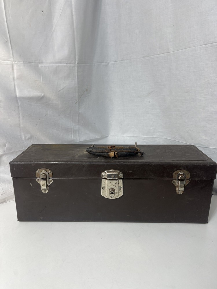 Vintage SK Tool Box Leather Handle 19”