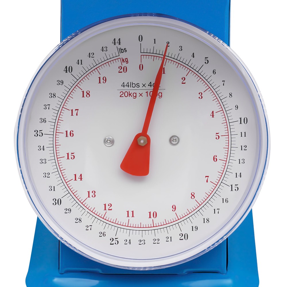 Durable Mechanical Dial Scale - 44 lbs Capacity, Portable & Easy to Read
