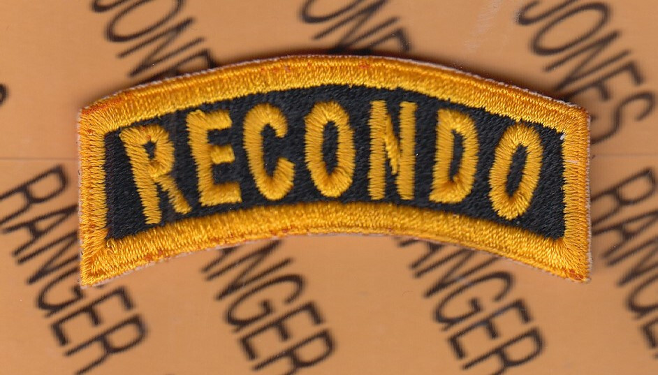 US Army RECONDO Reconnaissance Commando ~2.5" tab patch c/e