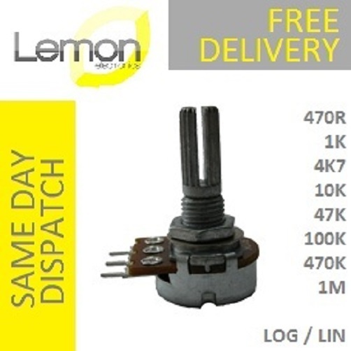 16mm Flat Potentiometer Variable Resistor Linear Logarithmic Register