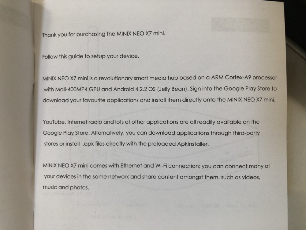 MINIX -Next Generation Computing NEO X 7 mini-Quad Core Media Hub