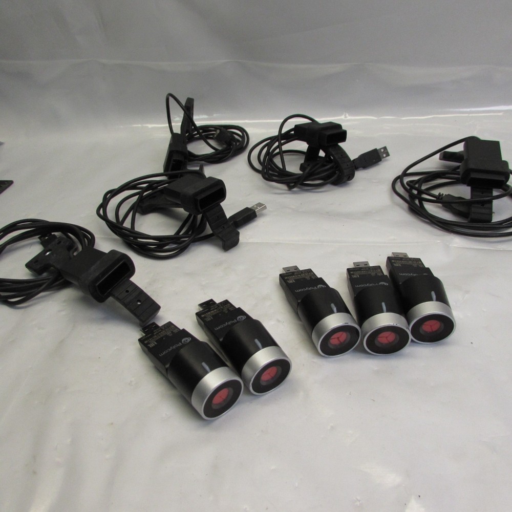 Lot (5) Polycom EagleEye Mini USB Web Camera Video Conference Calls w/Mounts