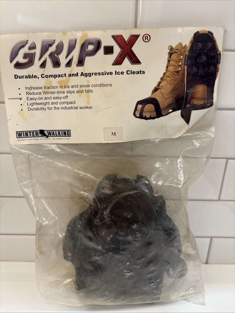 GRIP-X Durable Compact Winter Walking Snow Cleat shoe bottom Covers  Medium