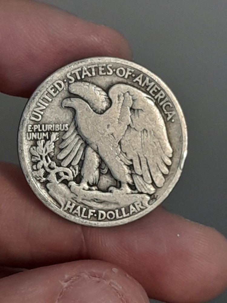 1917- S Walking Liberty Half Dollar Reverse Mint Mark