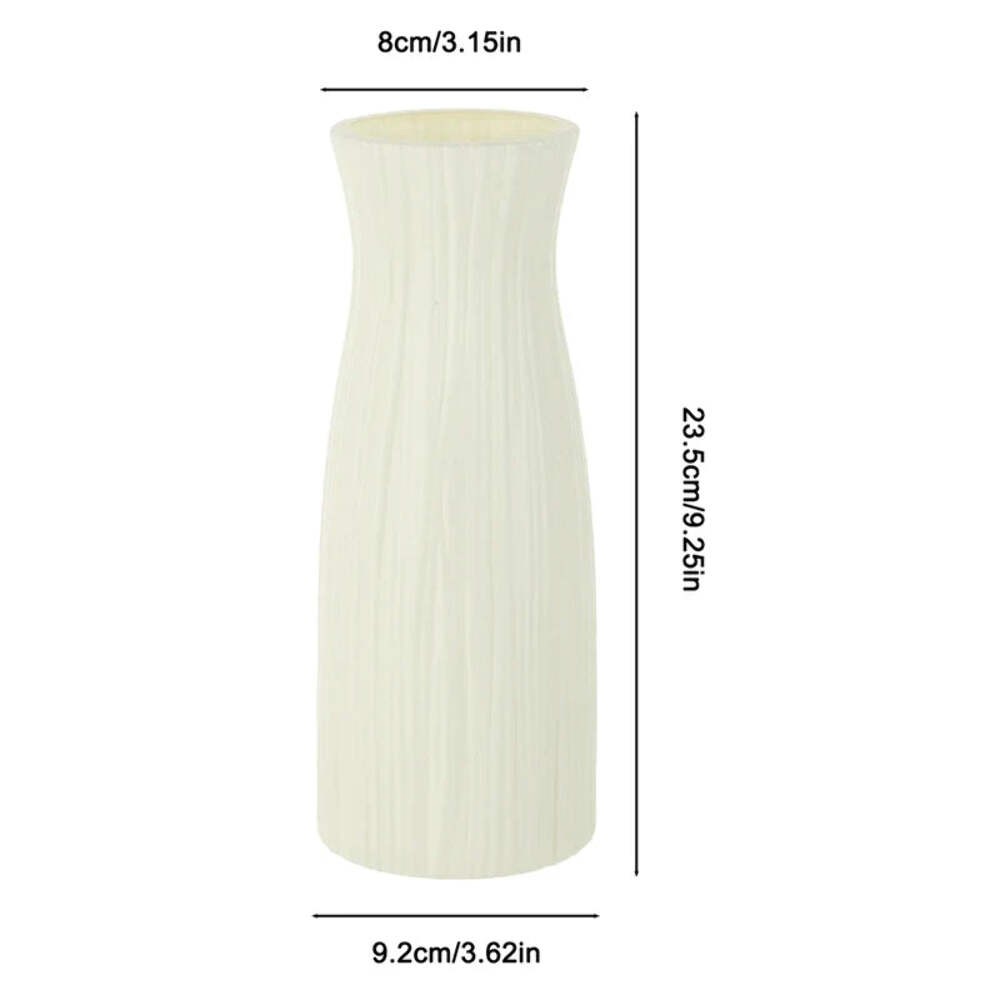 White Plastic Vase for Home and Wedding Decor