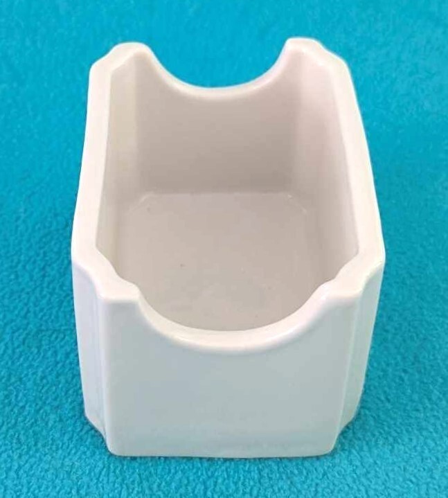 Vtg HALL Pottery 716 Sugar Packet Holder/Ceramic Tea Caddy~White~Restaurant Ware