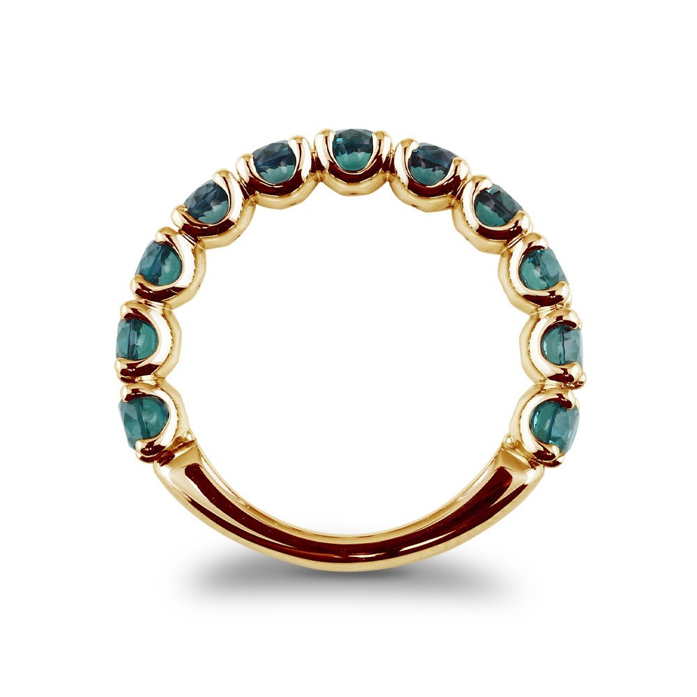Platinum/K18 1.8ct Lab-Grown Alexandrite Eternity Ring