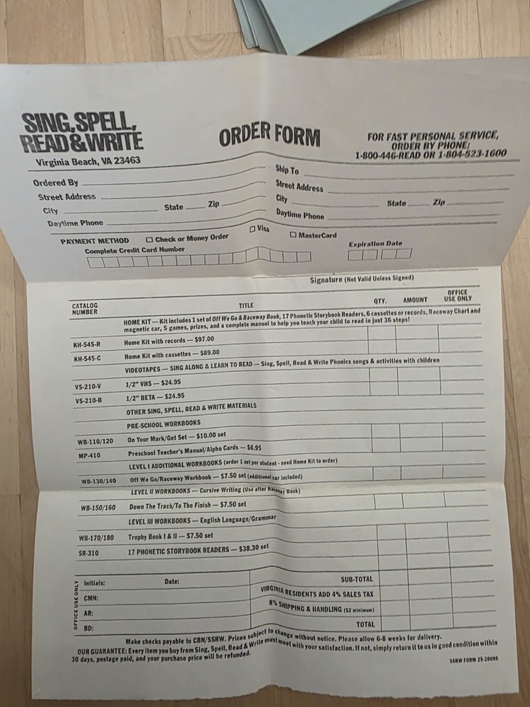 Vintage Sing Spell Read & Write Learning Kit 17 Volume 6 Cassette. Read...
