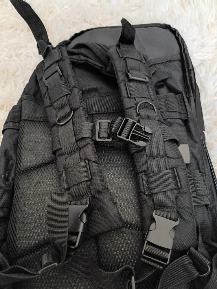 Black Canvas Tactical Backpack Medium Size
