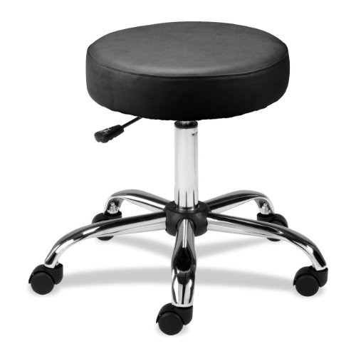 Lorell Round Stool - 250 Lb Load Capacity - Black (LLR69513)