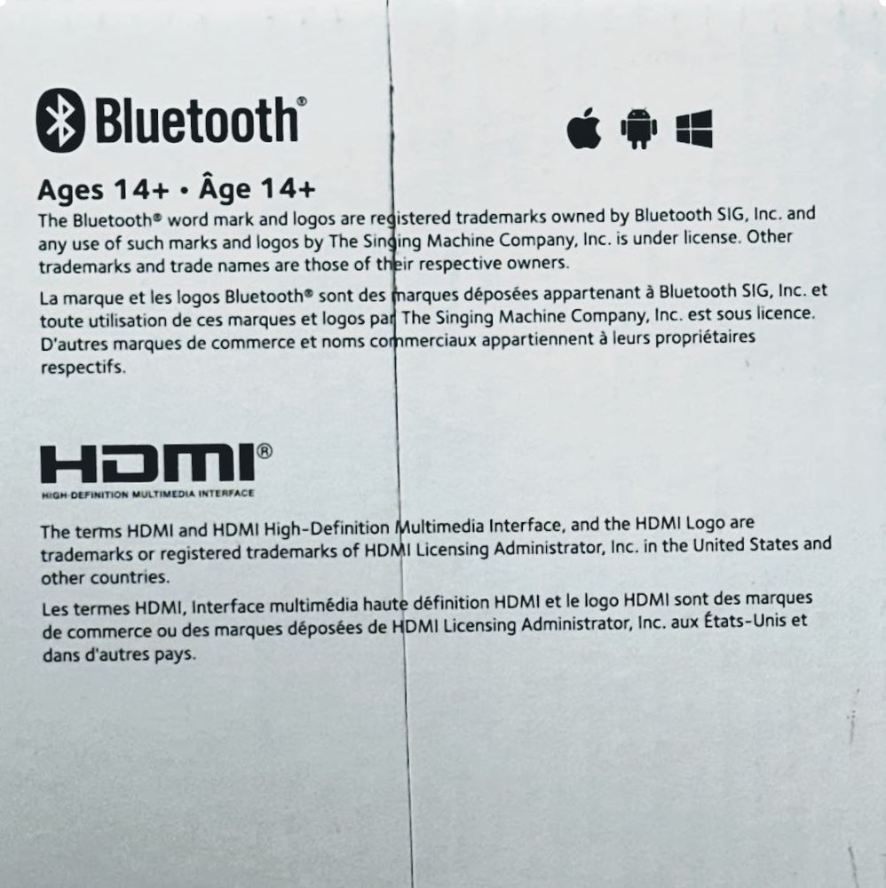 Singing Machine SingCast One Casting Bluetooth Karaoke System Wireless Mic.