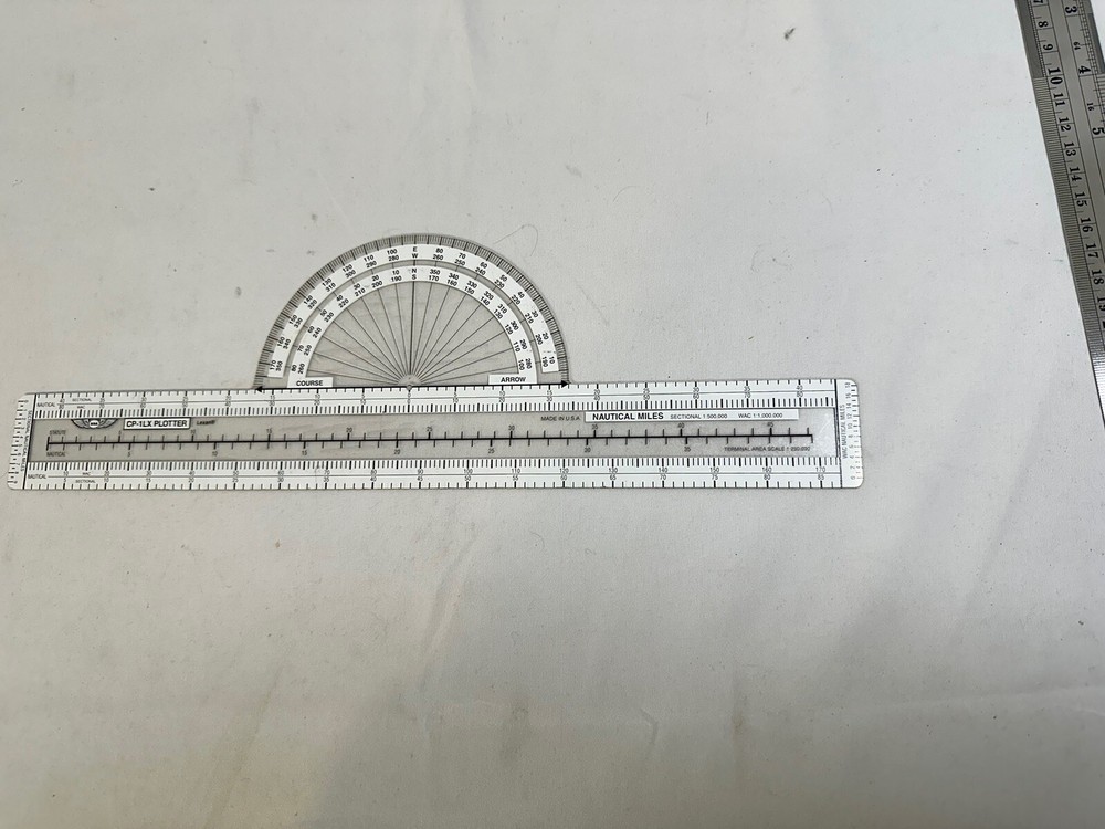 ASA CP-1LX Plotter Airplane Navigational Tool Lexan