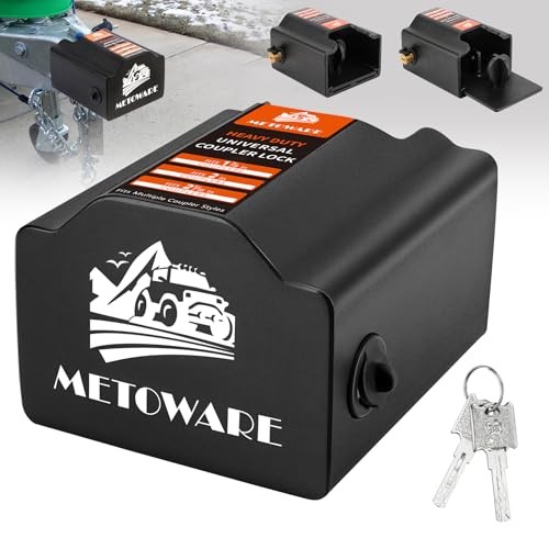 Universal Trailer Coupler Lock with Fixed Slider - Heavy Duty Anti-Theft Lock