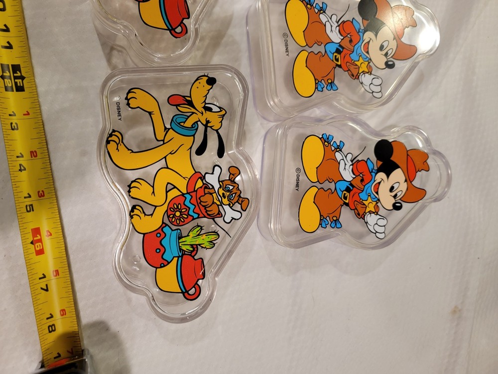 Vintage Disney Plastic Container Boxes Collectible. Awesome