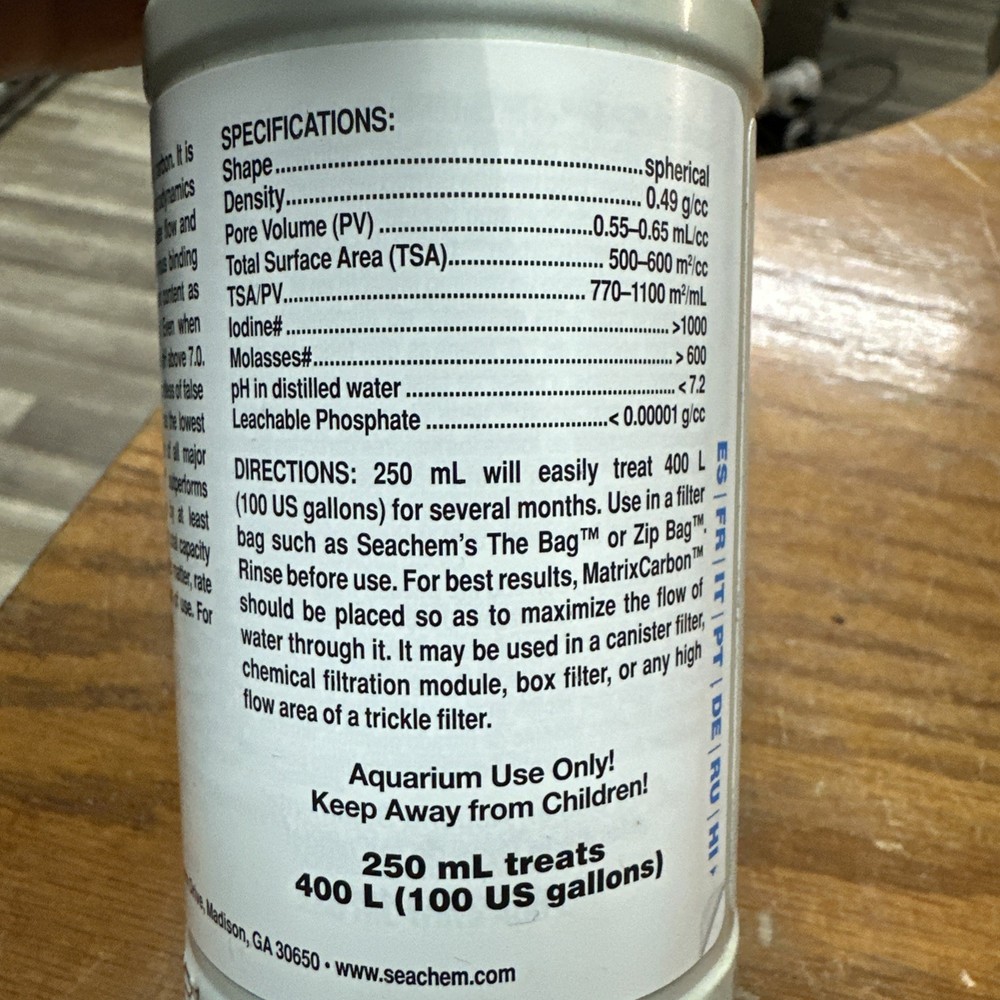 MatrixCarbon (250 mL) - Seachem