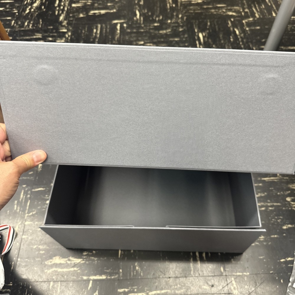 Authentic Thom Browne Empty Gift Box Magnetic Gray Storage Box JUMBO
