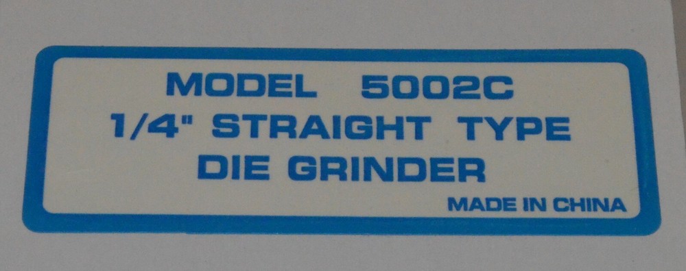 Eagle 1/4" Straight Type Die Grinder Model 5002C *New*