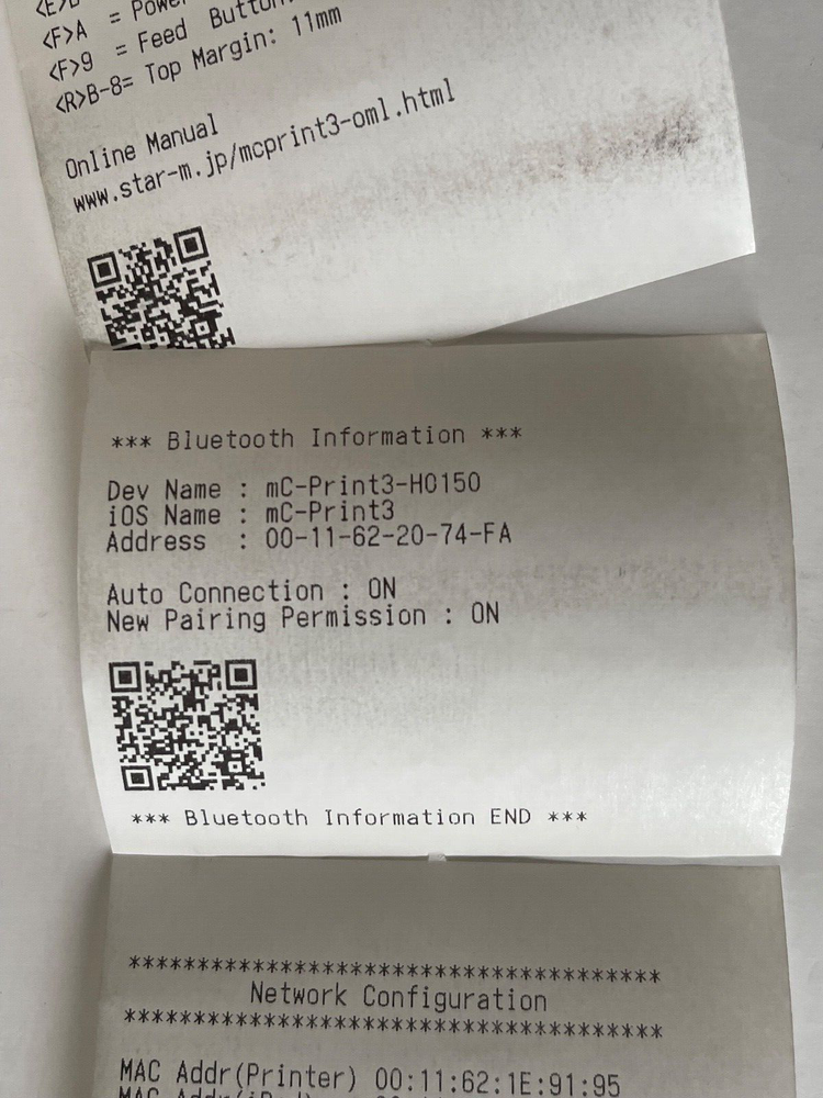 Star Micronics mC-Print3 MCP31LB Thermal POS Receipt Printer Bluetooth, LAN, USB