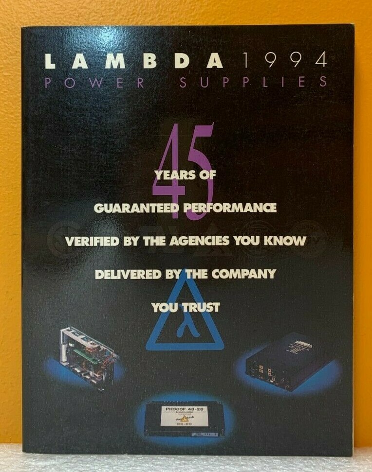 Lambda 1994 Power Supply Catalog.