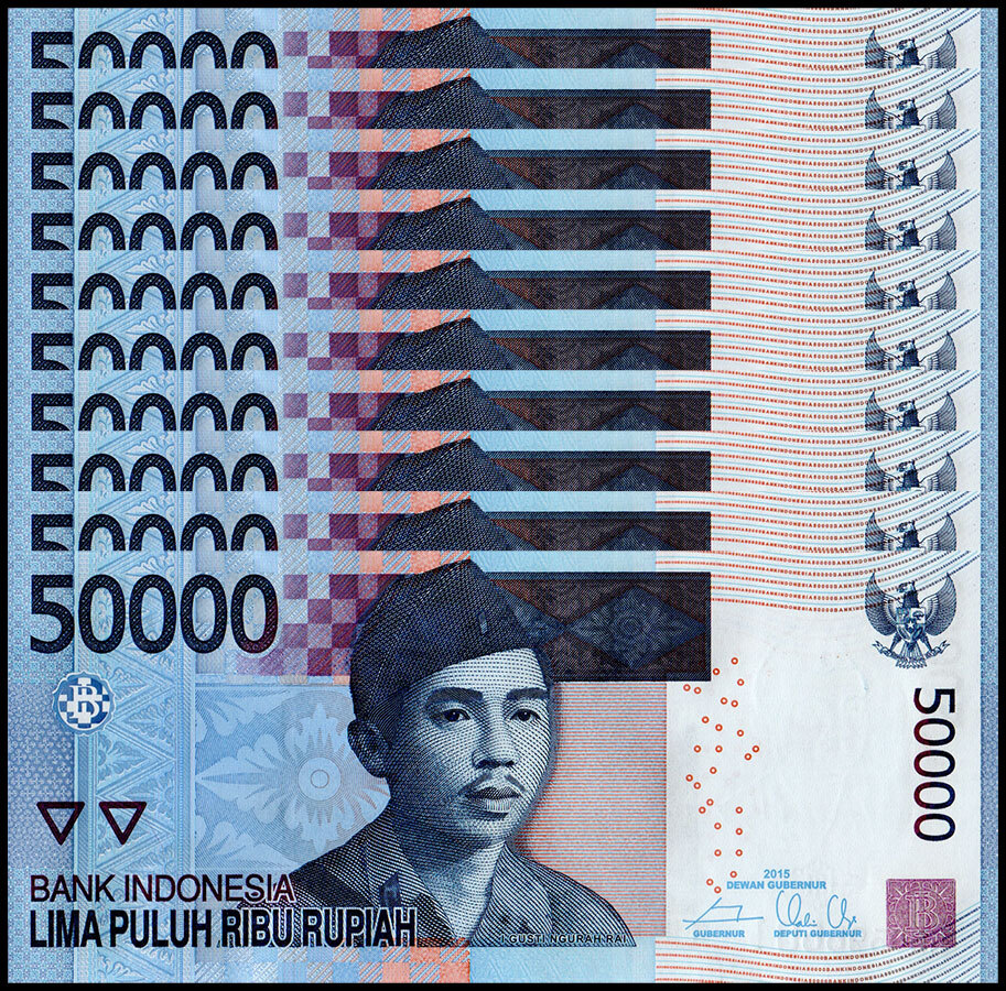 Indonesia 50000 Rupiah, 2014, P-152e, UNC X 10 PCS