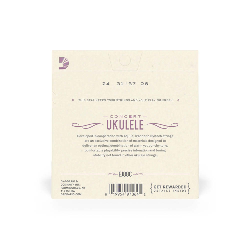 D'Addario EJ88C Nyltech Ukulele Concert Strings Set