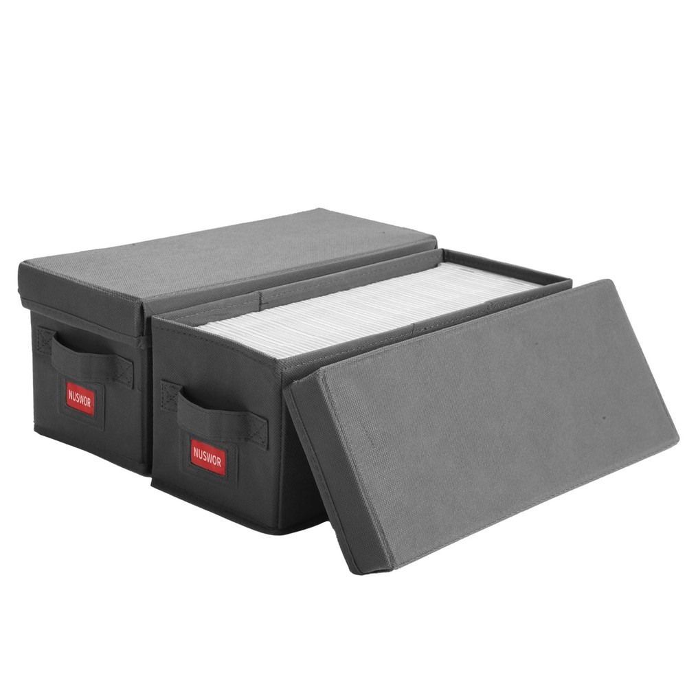 Premium CD Storage Box - Stackable CD Organizer Box with Lid - Holds 70 Jewel...