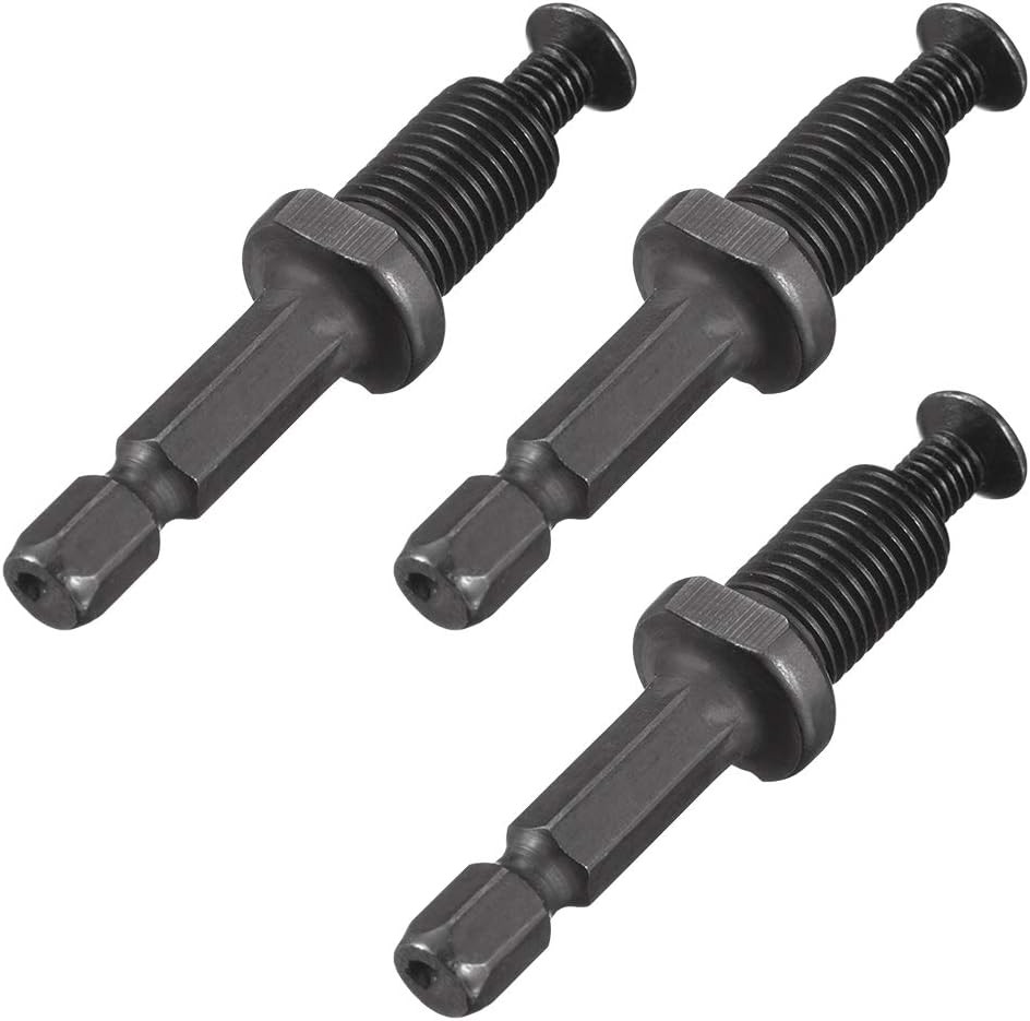 Drill Chuck Adapter 3/8-24UNF Thread Keyless Drill Chuck Adapter Hex Shank for I