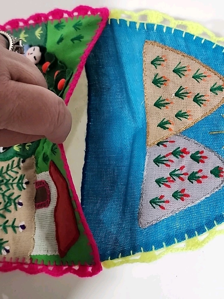 Peruvian Arpillera Patchwork Folk Art