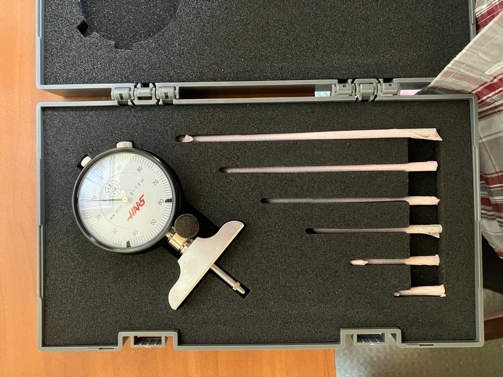 HAAS 0-6 INCH DIAL INDICATOR DEPTH GUAGE