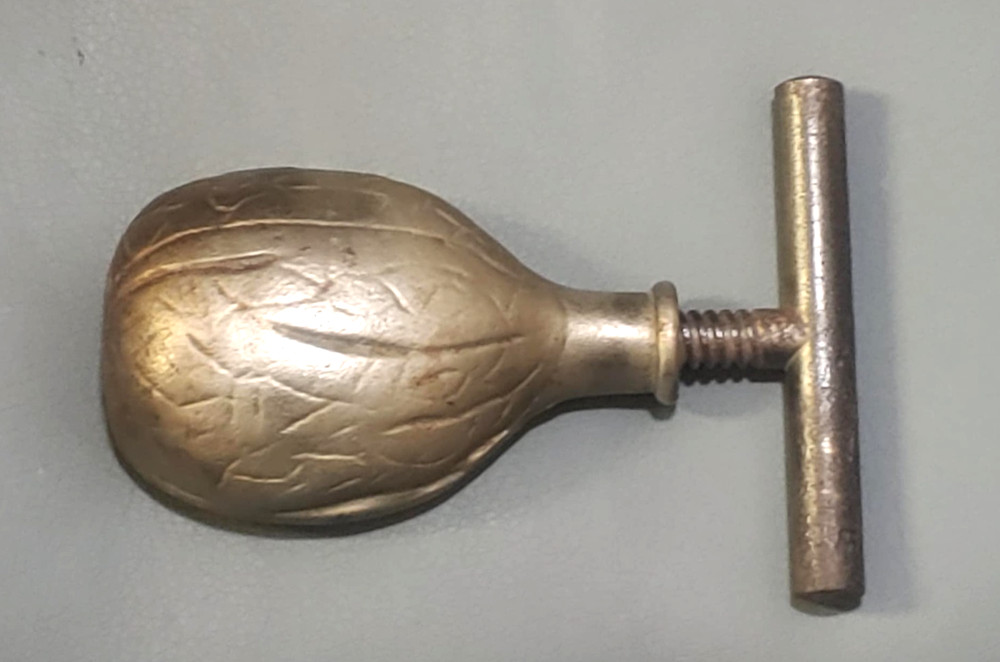 screw type metal walnut nutcracker vintage