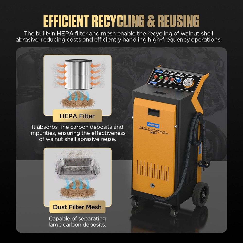 Walnut Sand Blasting Blaster Engine Combustion Chamber Carbon Cleaning Machine