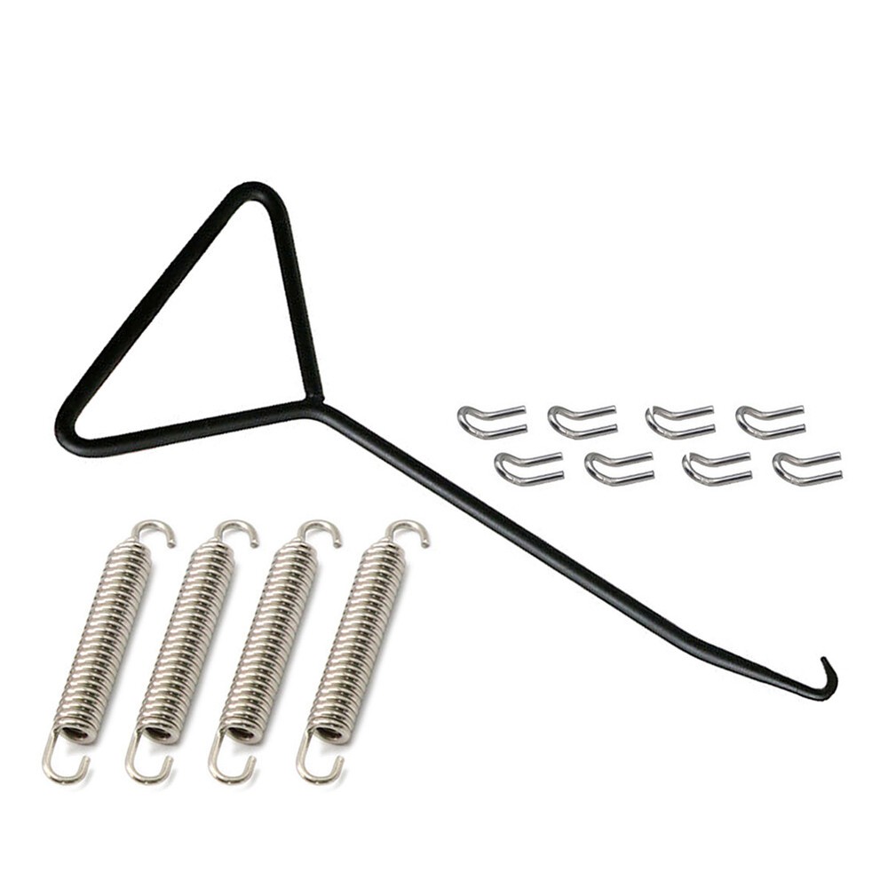 Exhaust Pipe Muffler Mounting Springs Hooks Set Link B01 Chrome Motorcycle