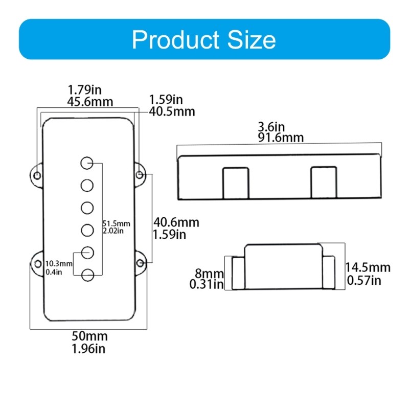 Quality Plastic Guitar Pickup Covers in Aged White Finish for Seamlessly Replace