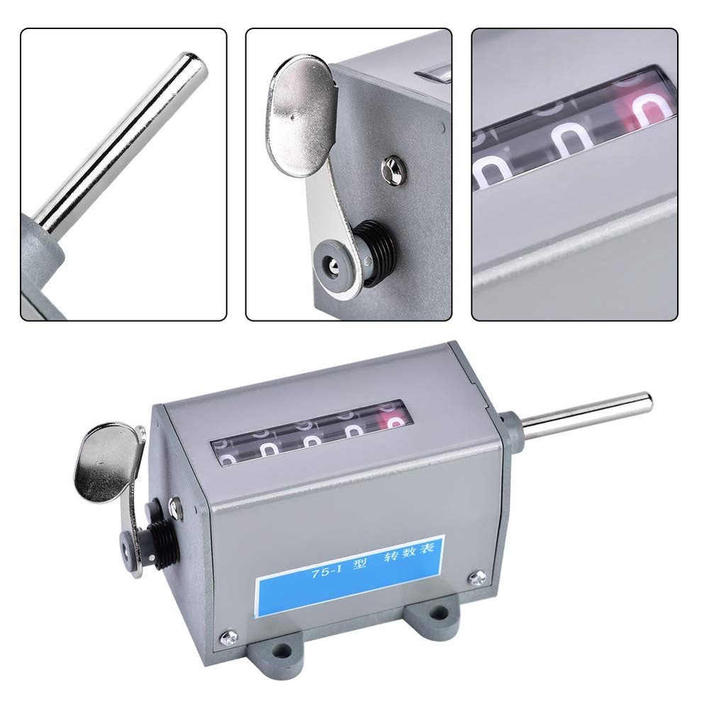 Mechanical Counter, Rotary Revolution 75-I 5 Digits Display...