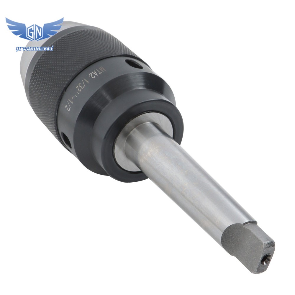 High Precision Keyless Drill Chuck MT2 Integral Shank 1/32" - 1/2" Capacity